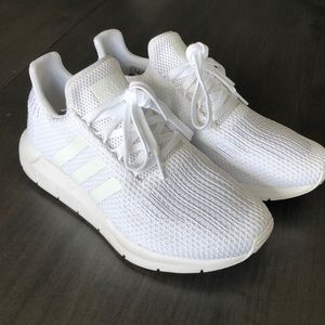 White Adidas Swift Runs